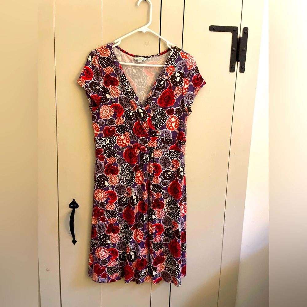 Boden Jersey knit faux wrap dress 14